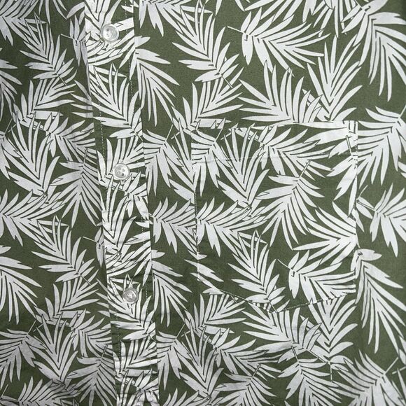 J Crew Flex Washed Palm Floral Tropical Button Shirt Mens Medium Slim Fit - Picture 3 of 6